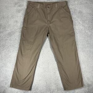 Carhartt B151 LBR Canvas Utility Work Pants Men's Dungaree Fit 38x30 Light Brown